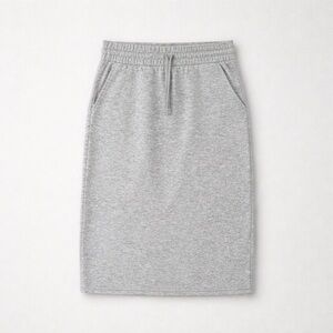 TNA Heather Gray Midi Knit Skirt with Drawstring